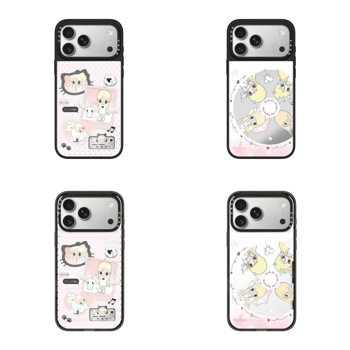 Ye You Shang Qiu Girl Pink Polka Dot Girl Dog Apple iPhone 17 Pro Max Phone Case Compatible with Apple