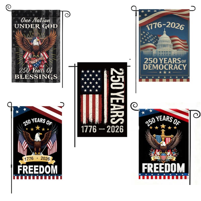 Cross-border Custom American Garden Flag Commemorative Decorative Yard Hanging Flag 250 Years America flag
