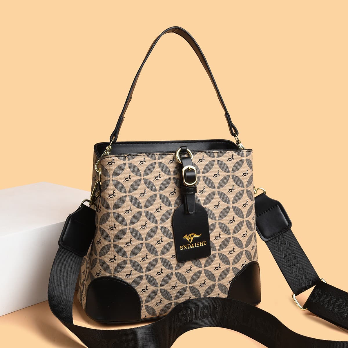 Textured Women's Bag 2025 New Style Niche Vintage Bucket Bag Versatile Shoulder Bag Crossbody Bag for Women