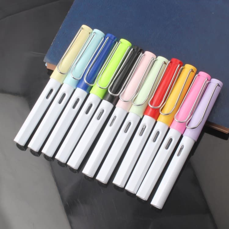 Color Transparent Pen Student Pen Changeable Ink Bag Ball Pen Printed logo Set Pencil Soft Pen Thermal Transfer Printing