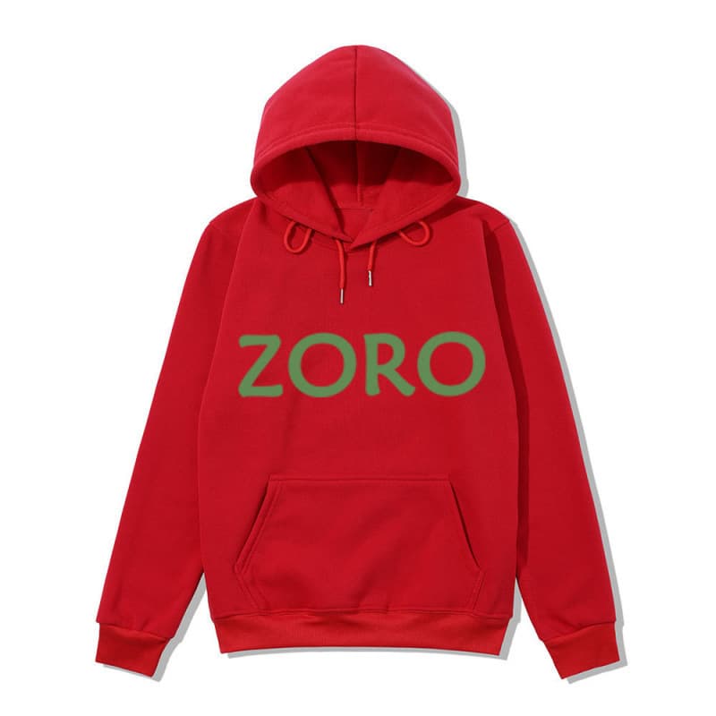 Foreign Trade Unisex Hoodie Trendy Hoodie Men Zoro Street Hooded Sweatshirt Unisex Fleece-Lined Casual Loose Jacket