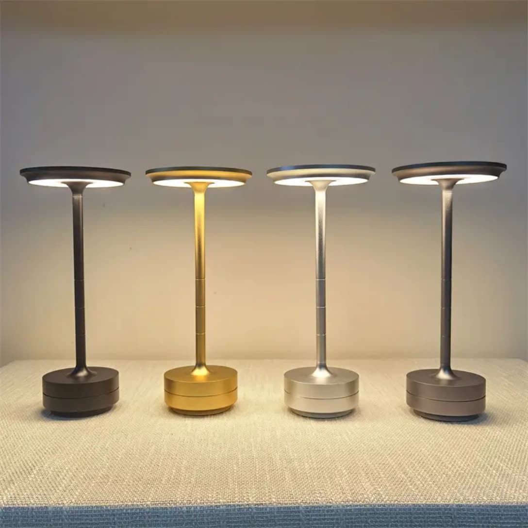 Aluminum UFO 5V ambiance lamp, anodized cordless home decoration, USB charging touch for bedroom, dining room, and bar