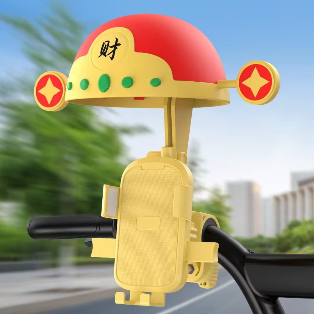 New Motorcycle Rearview Mirror Navigation Mobile Phone Holder for Electric Bicycles Bicycle with Small Umbrella Phone Stand Rider