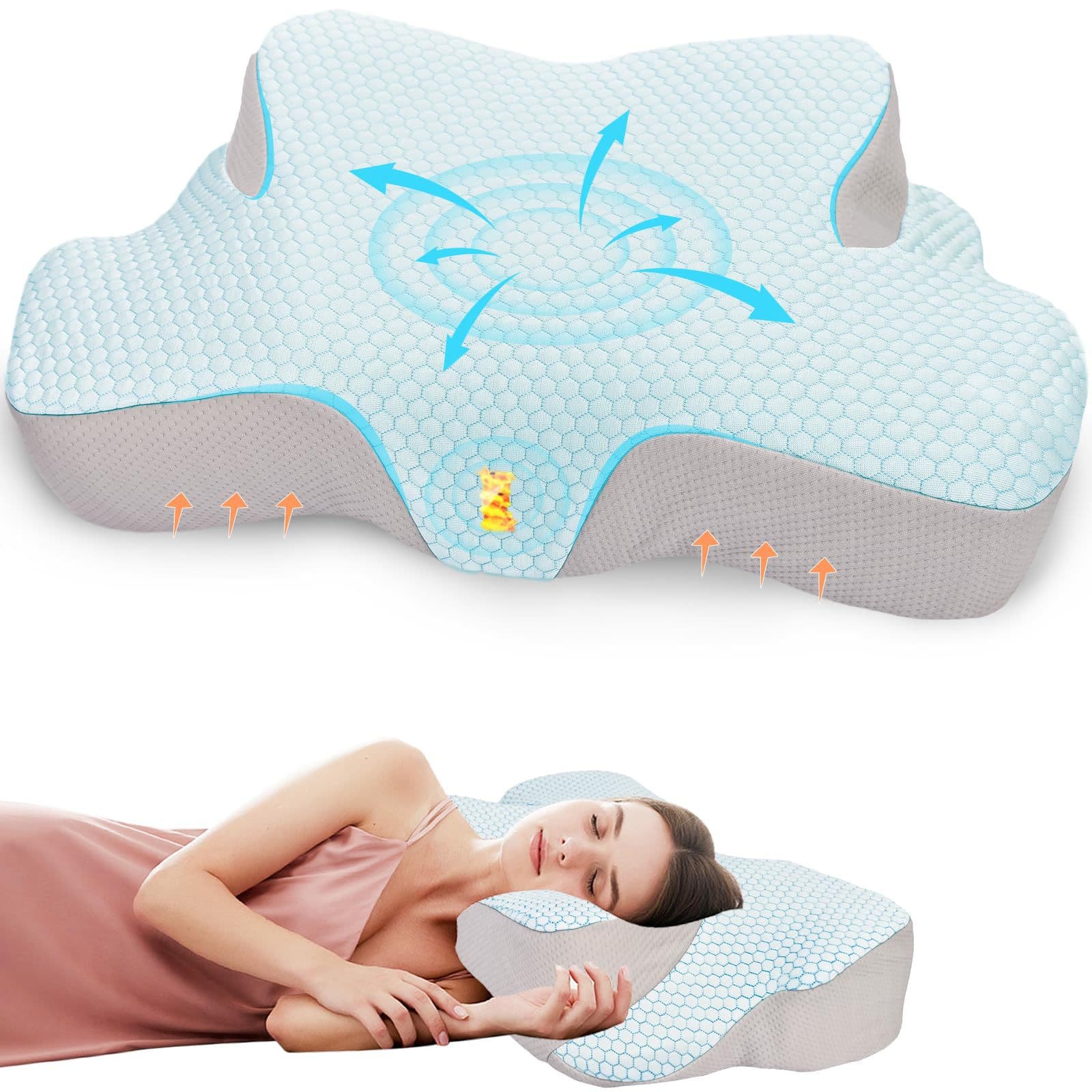 Memory foam special-shaped pillow patented cross-border best-selling comfortable pillow ideal for side sleepers and back sleepers removable cover