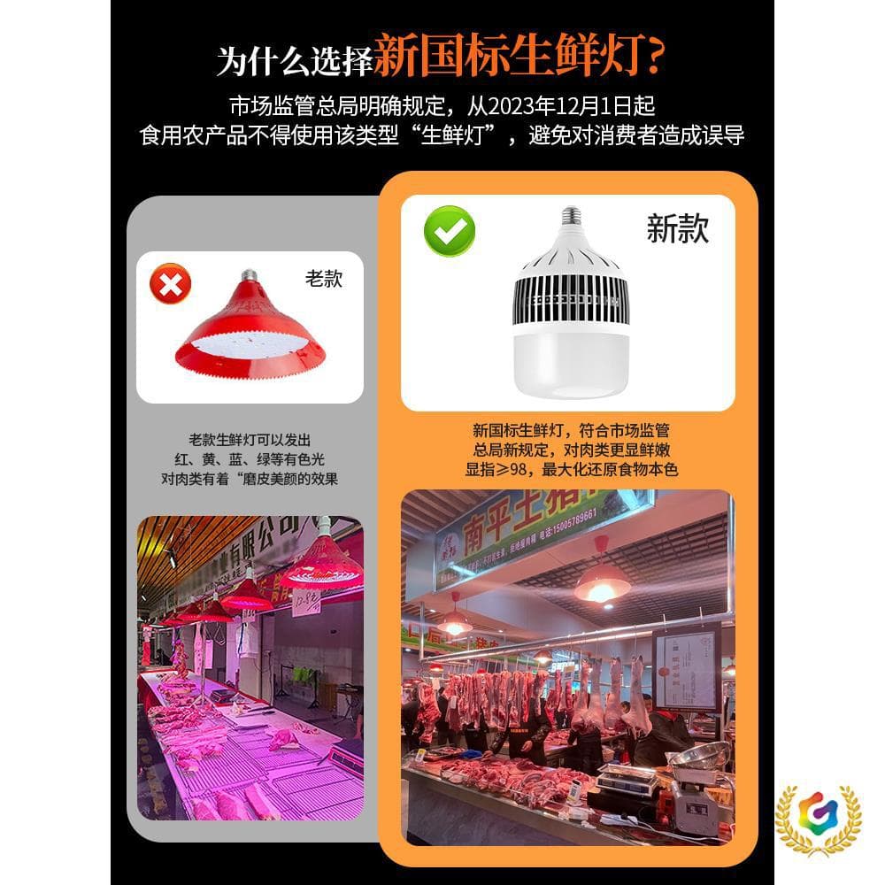 ✅ Fresh Light 2025 New Model Braised Meat, Cooked Food Full Spectrum Fruits, Vegetables New National Standard Market Fresh Meat Bulb