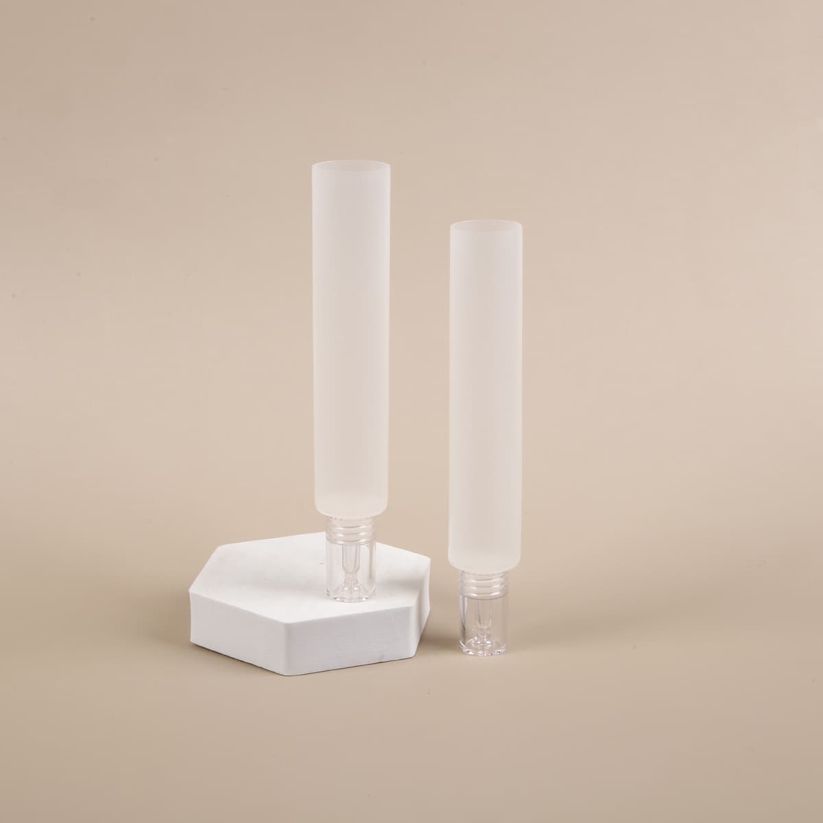 Ready-to-ship 20g 20ml Dropper Cap Tube White Silver Skincare Hyaluronic Acid Tube Eye Cream Essence Refill Packaging