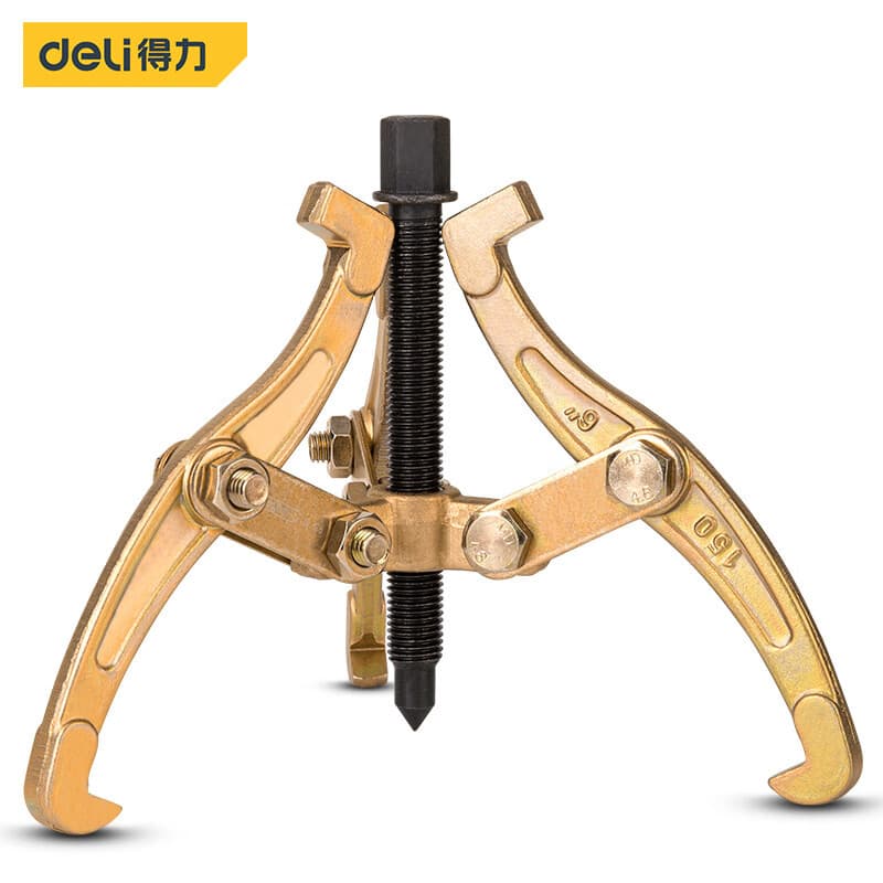 Deli DL-S6 Three-Jaw Puller Bearing Extractor Removal Tool Triangle Three-Jaw Wheel Puller 6 Inch