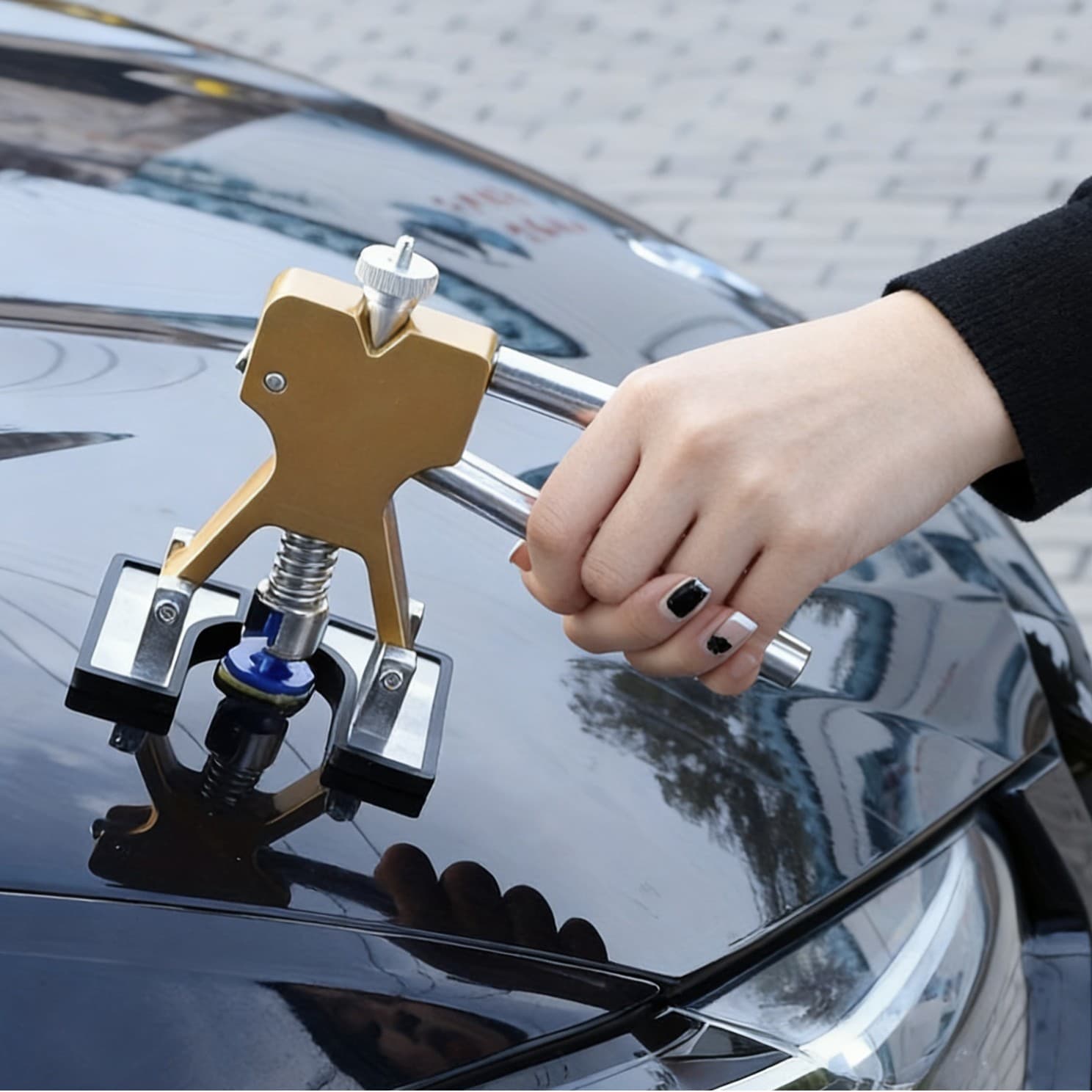 Cross-border Car Dent Repair Tool No Paintless Dent Removal Puller Kit for Door Small Dents