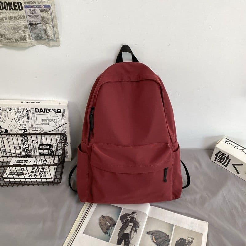 Large Capacity Backpack 2023 New Style Campus School Bag for Women Japanese Style Female College Student Casual Simple Canvas Backpack