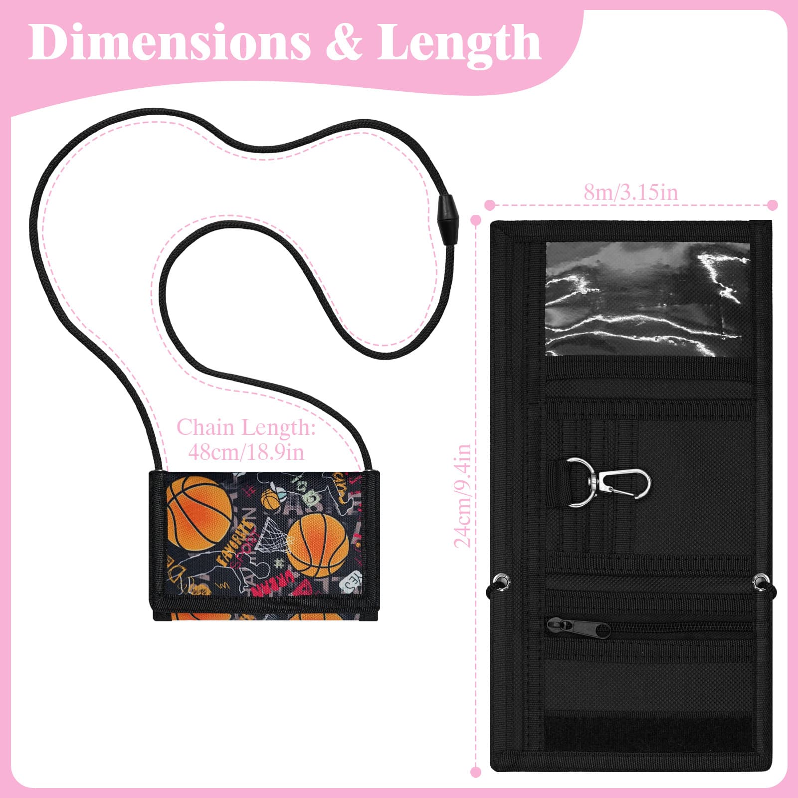 Luggage factory small batch delivery cross-border lobster clasp outdoor folding wallet youth tri-fold children's wallet