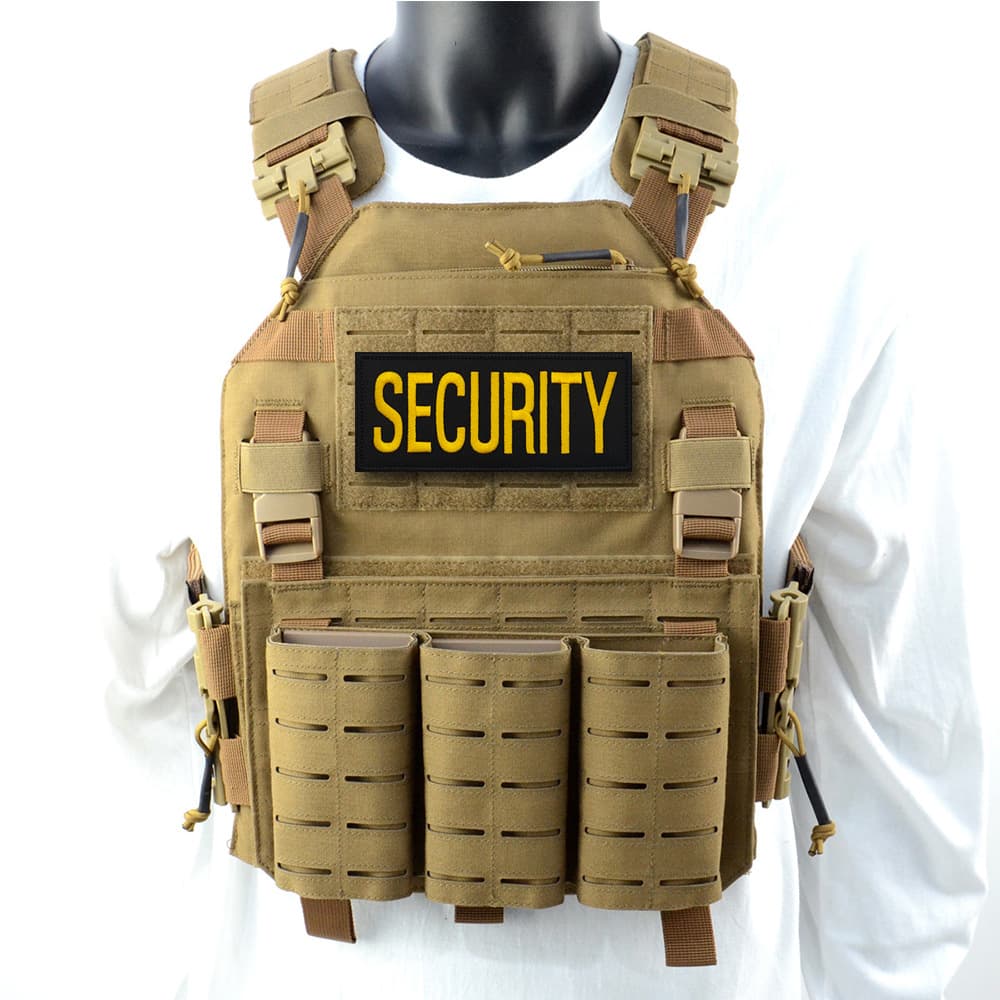 English SECURITY Order Safety Reflective Large and Small Tactical Uniform Accessory Patch Box Packaging Decorative Badge