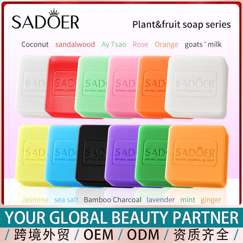 SADOER Rose Essential Oil Soap Natural Eco-Friendly Handmade Soap Southeast Asia Middle East Cross-Border Foreign Trade Factory Wholesale
