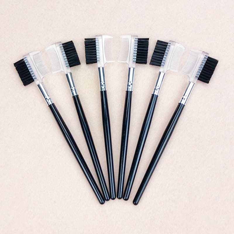 Eyelash comb, double-ended eyebrow comb, eyebrow brush, makeup brush, eyebrow combing, eyebrow trimming brush, eyelash grafting beauty tool