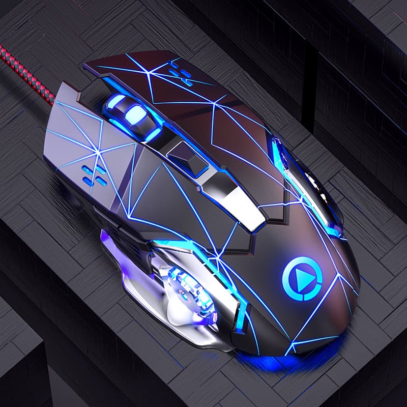 Silent Silver Sculpture G15 Mechanical Gaming Mouse Wired Smooth for Computer Accessories Optoelectronic Mouse Ergonomic Design