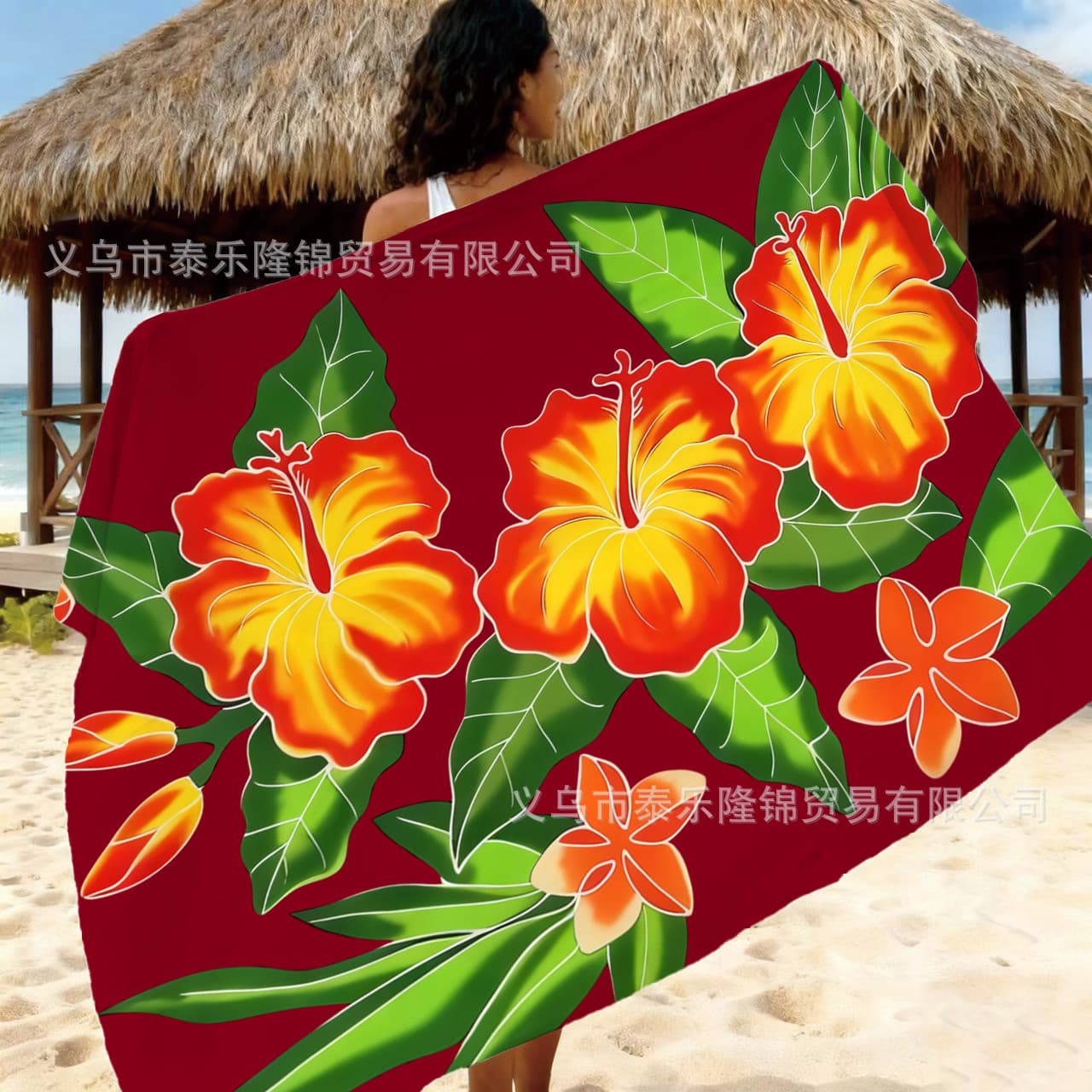 Manufacturer Wholesale Fiji Cross-border Sulu Cotton Lavalava Hawaiian Hibiscus Sarong Pareo