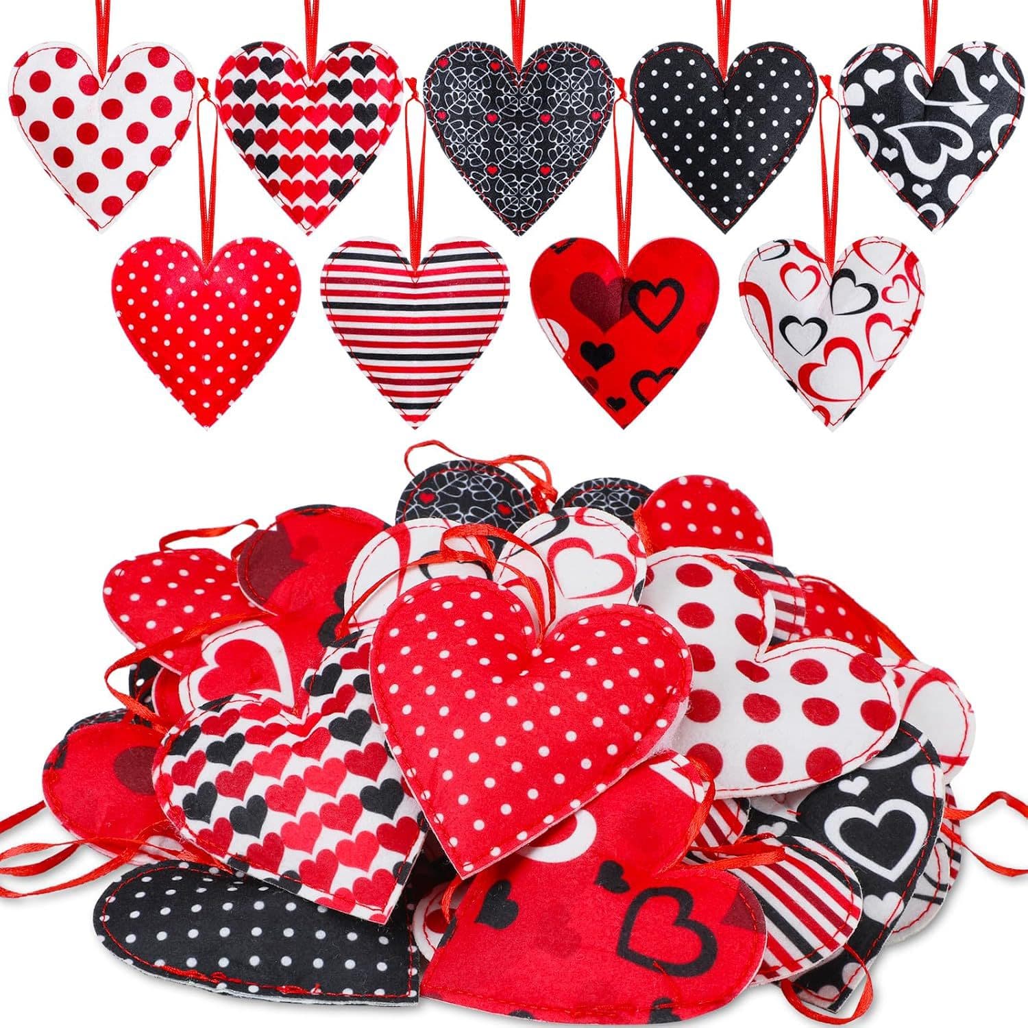 Cross-border Amazon Valentine's Day Decorations Heart Pendants, Various Decorative Pendants with Customizable Designs and Prototyping