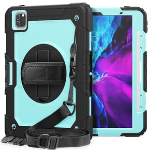 iPad Pro 11 Air 45 Strap Anti-Drop Tablet Case, Pro 12.9/Air 13 Rotating PC Stand Protective Cover