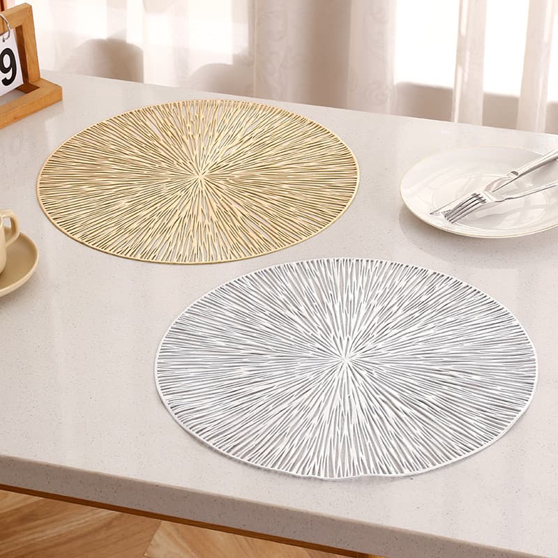 Hollow Premium Placemat European Style Home Table Runner Waterproof Oil-Proof PVC Coaster Luxury Western Dining Mat Wholesale
