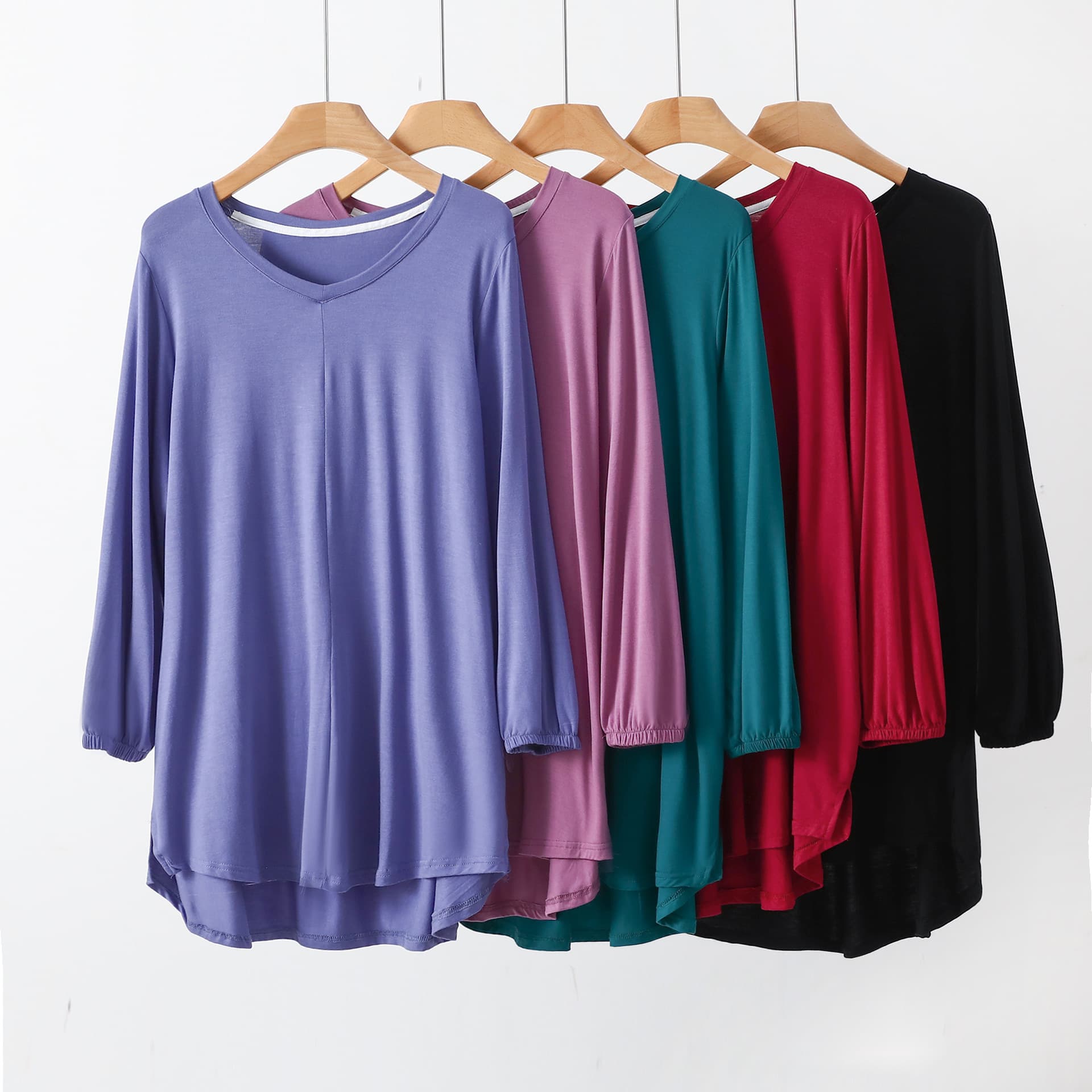 Modal Sun Protection Air Conditioning Shirt Long Sleeve T-Shirt Plus Size Slimming Loose Top Korean Style Mid-Length Sun Protection Shirt