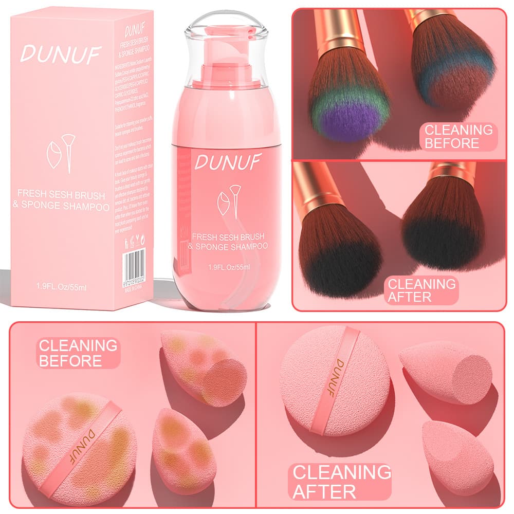DUNUF 55ML Makeup Tool Cleaner, Note: Check Link Disclaimer - For Export Only