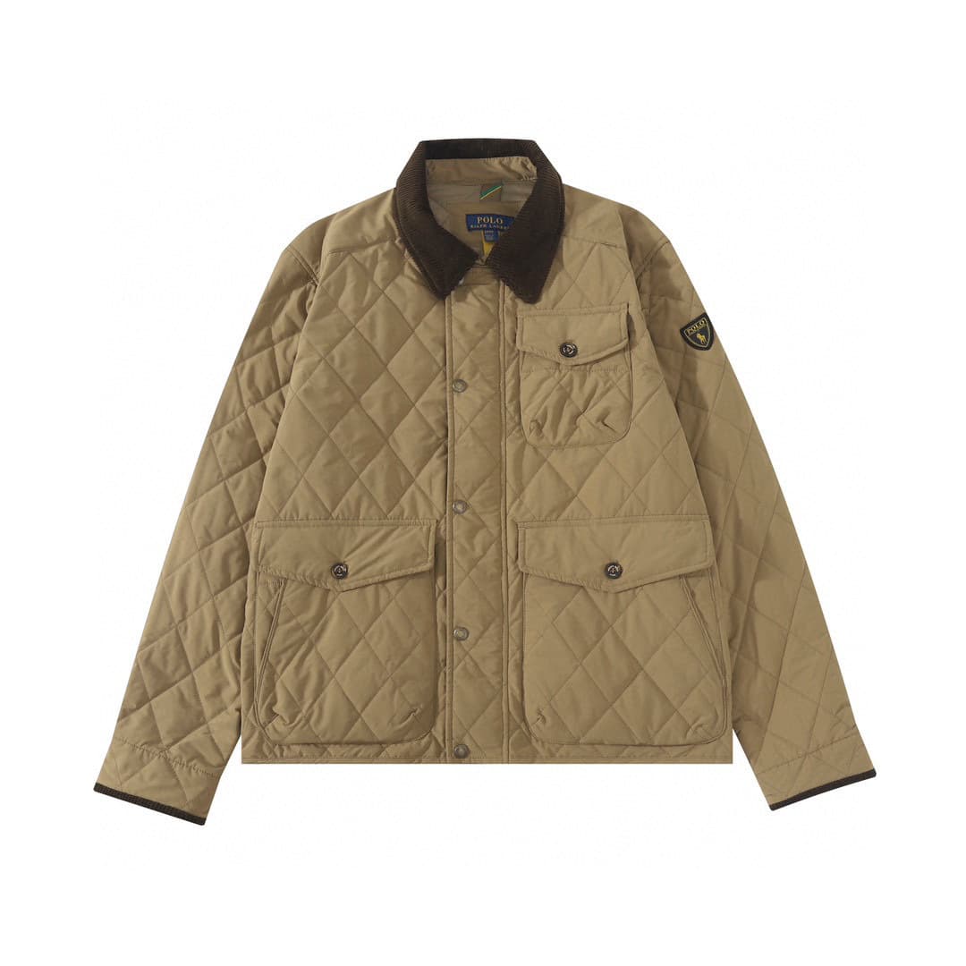 Cross-border RL Raf classic old money style workwear rhombus retro cotton clothing men and women same style jackets to keep warm in winter