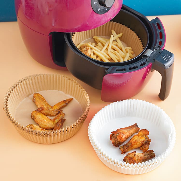 Air fryer special paper oil-absorbing paper pad baking barbecue household food silicone paper round paper plate