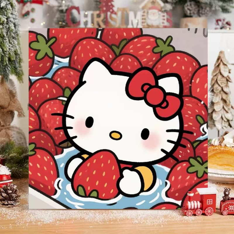 Hello Kitty digital oil painting DIY craft coloring children's simple doodle night market stall oil painting manufacturer wholesale