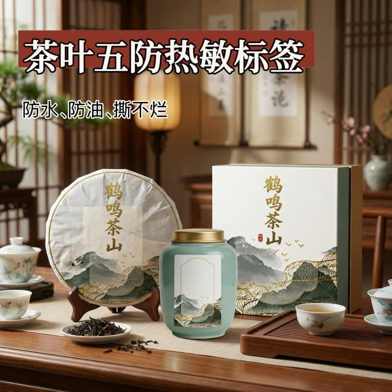 Supvan Detong P1 Printer Paper Tea Box Jar Thermal Label Five-Proof Synthetic Printing Paper Tea Cake Incense Stick Label Sticker