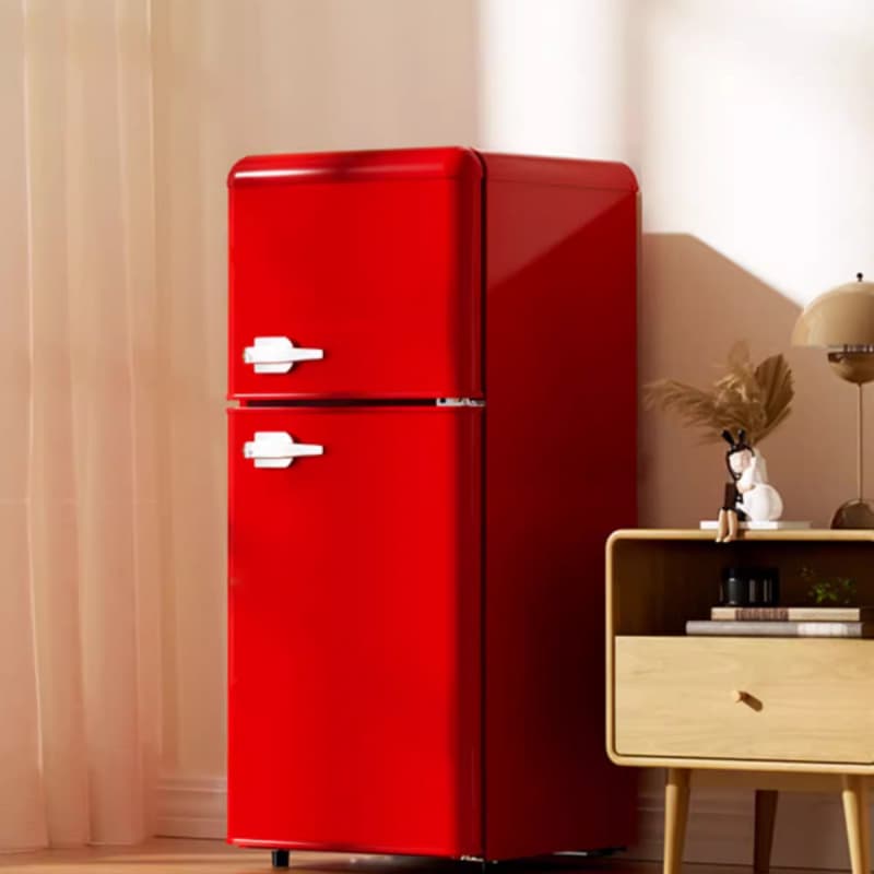 Cross-border e-commerce export retro trendy energy-saving refrigerator, factory direct, suitable for home, dormitory, rental, and office use