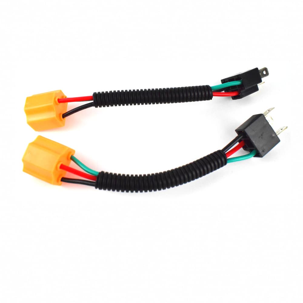 Car Socket Wire LED HID H4 Ceramic Female to H4 Male Waterproof Male-Female Connector High/Low Beam Plug