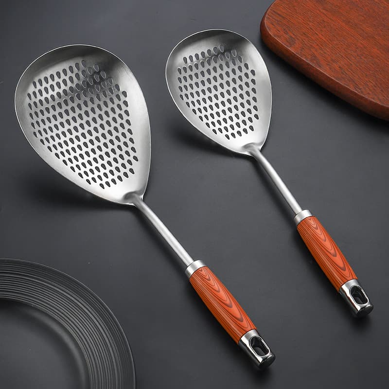 Internet celebrity stainless steel spatula, thickened cooking spatula, soup spoon, pepper colander, frying spatula, frying spoon, household kitchenware set