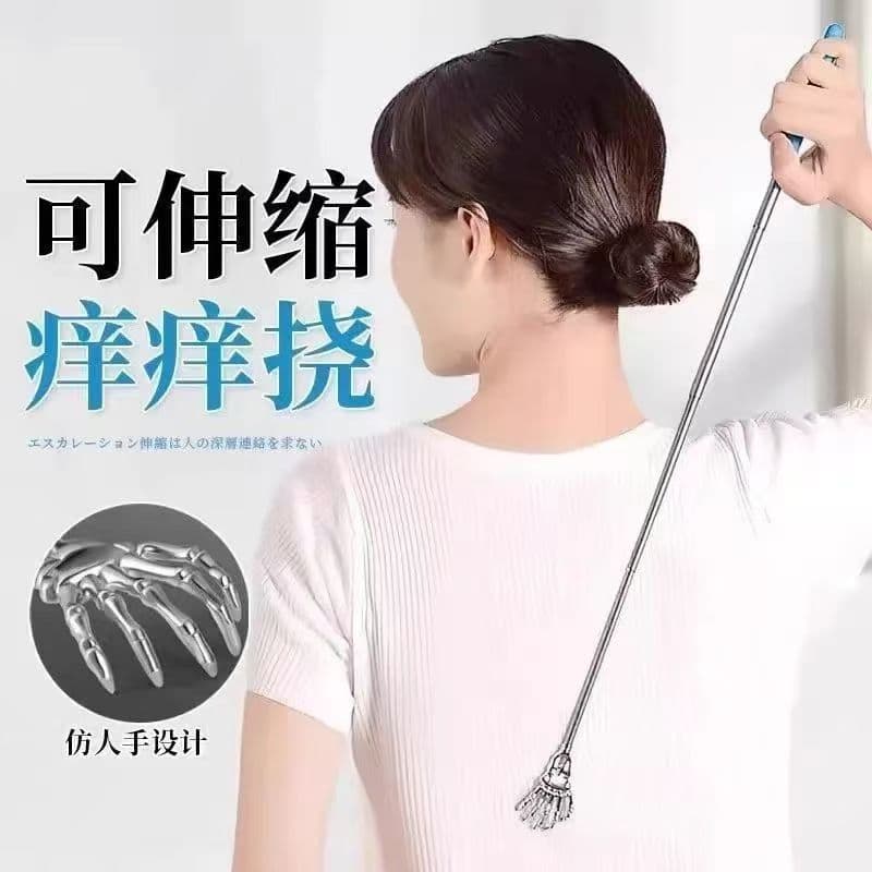 Ghost Hand Stainless Steel Retractable Back Scratcher Home Massager Self-Help Itch Reliever for Seniors Factory Wholesale