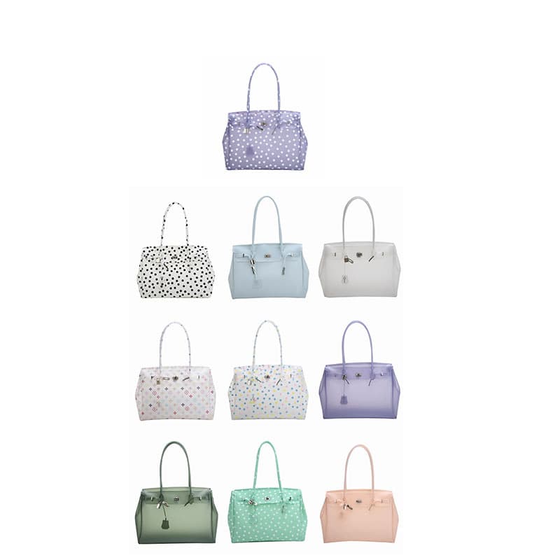 JellyFirkin Handbag TPU Transparent Jelly Bag Shoulder Bag Kiikii Same Style Platinum Bag Tote Bag