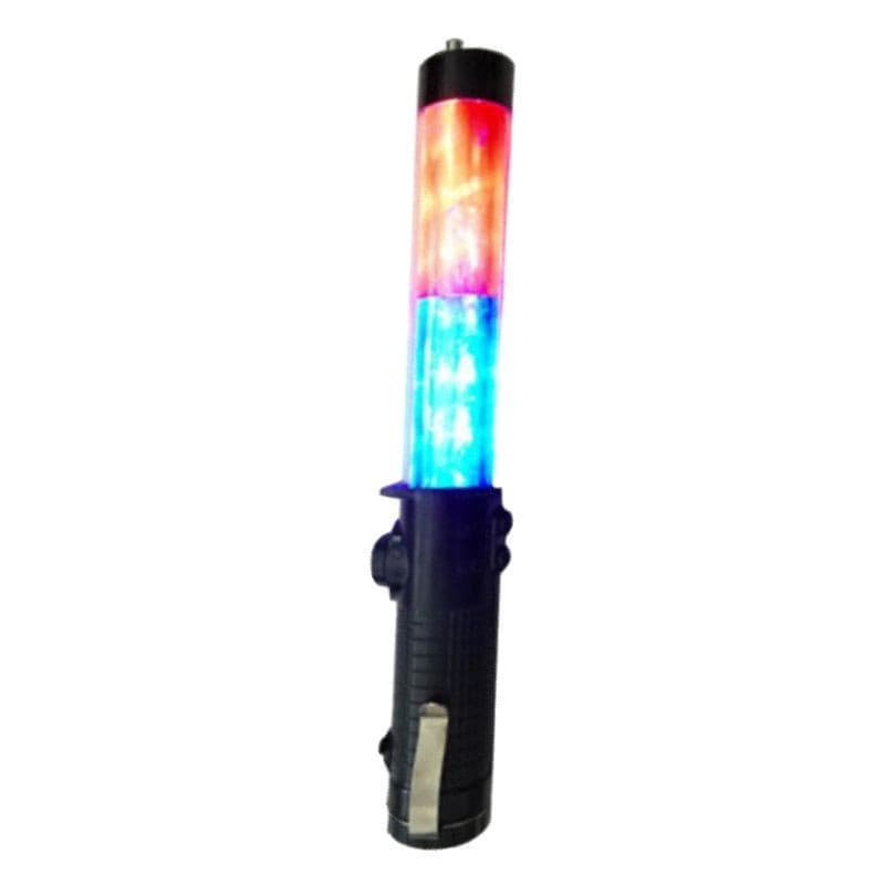 Multi-functional Traffic Command Baton, LED Glow Stick, LED Illuminated Baton, Emergency Light with Red and Blue Traffic Signals