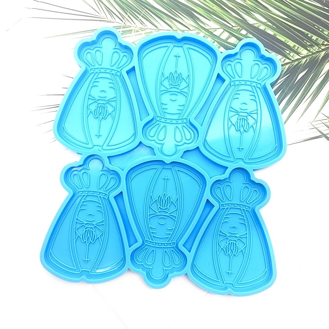 New Crystal Drop Glue Mold King DIY Backpack Decoration 6-Connected King Keychain Tag Crystal Drop Glue Mold