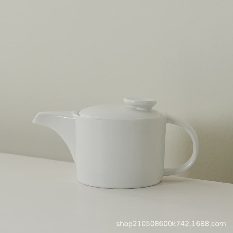 Atour Hotel Same Style Tea Set Color-blocked Ceramic Tea Cup Teapot Leisure Tea Set Homestay Hotel Minimalist Tea Set
