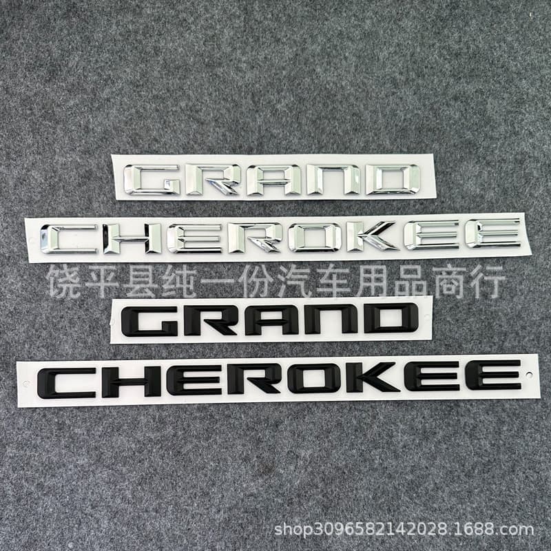 Suitable for Jeep GRAND CHEROKEE Grand Cherokee car logo door logo ABS modified letter sticker