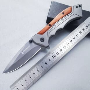 Outdoor Folding Camping Tactical Knife, Sharpened Pocket Knife Fruit Knife Survival Knife Cross-Border Supply
