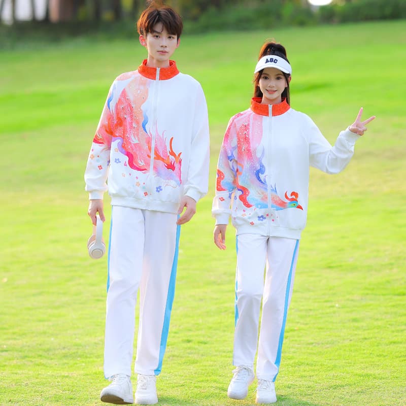 Three-Piece Academic Style Middle School Sports Opening Ceremony Uniforms for High School Students