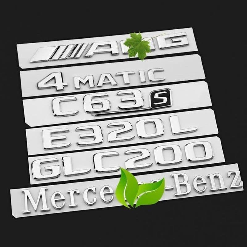 Applicable Mercedes-Benz C200L Rear E300 Emblem Sticker Modification Decoration GLC Car Sticker