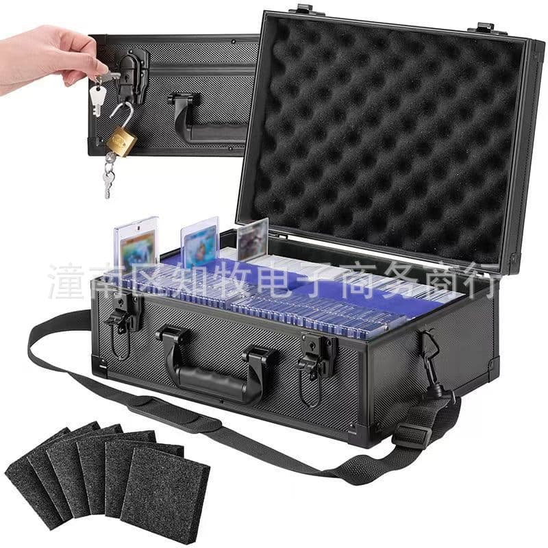 Six-slot PSA/BGS card collector's card case, aluminum frame, PSA scoring board card case, metal card brick carrying case for fans.