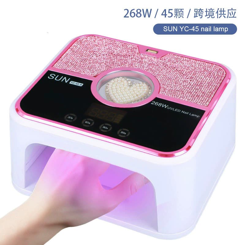 Cross-border Rhinestone Rechargeable Nail Lamp, UV Gel Nail Dryer, Professional Fast-Drying Curing Light