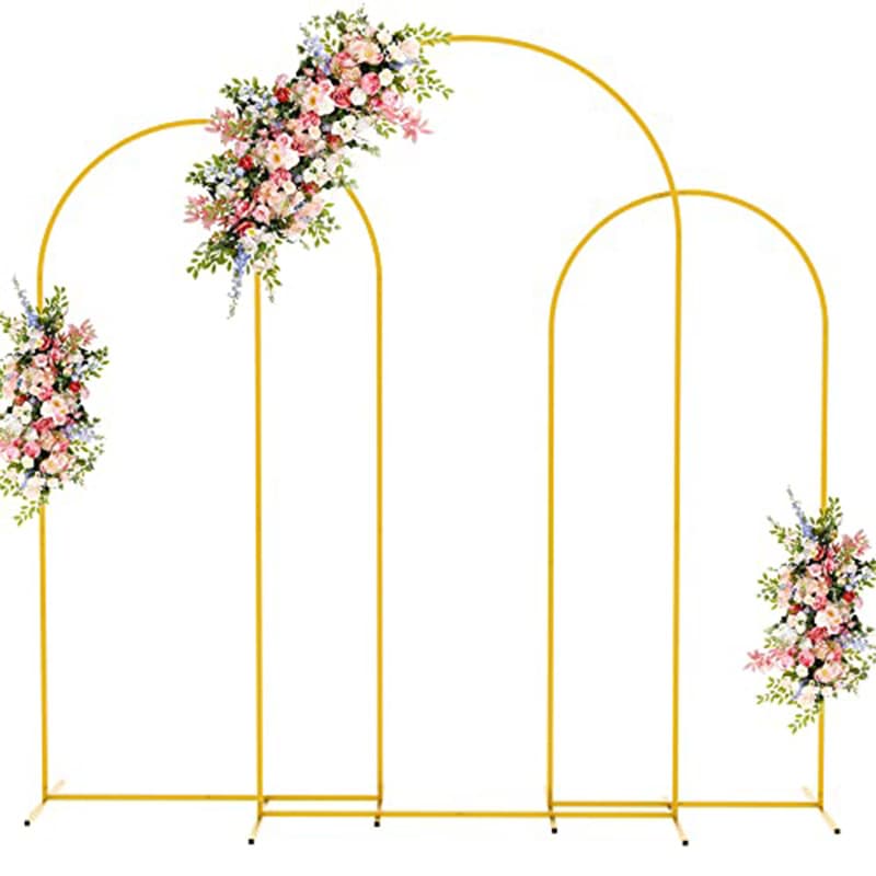 New Wedding Decoration Balloon Arch Archway Background Ornament Forest Wedding Stage Curved Arch Decoration Flower Stand