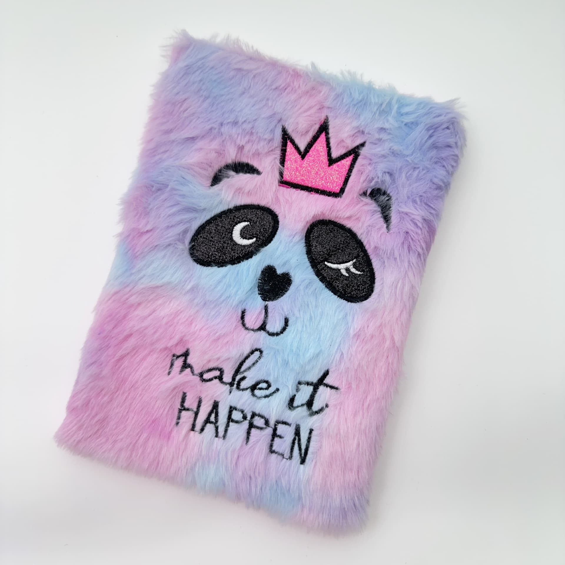 Plush Notebook A5 Journal Cross-border Trade Notebook Plush Embroidery Cartoon Creative Cute Notebook