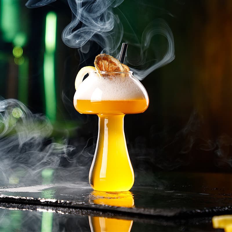 Mushroom Cup Cocktail Glass Creative Personalized KTV Bar Heat-Resistant Glass Cup for Juice and Beverages