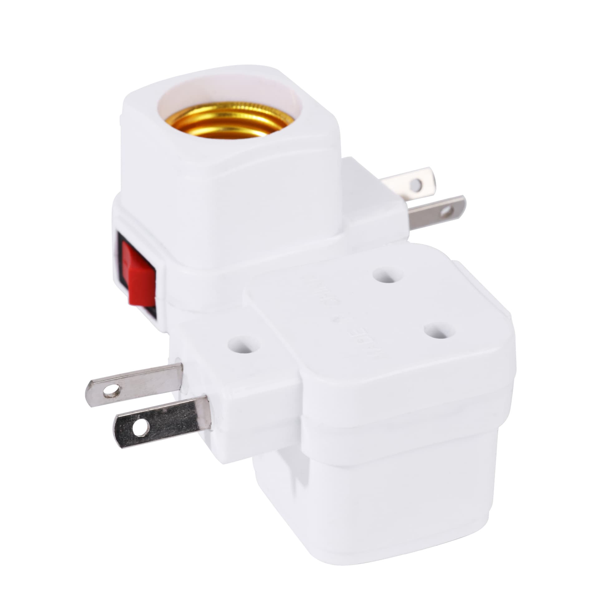 Exported to Brazil E26 four-sided switch lamp holder universal fan light wall plug movable push button lamp holder lighting fixture