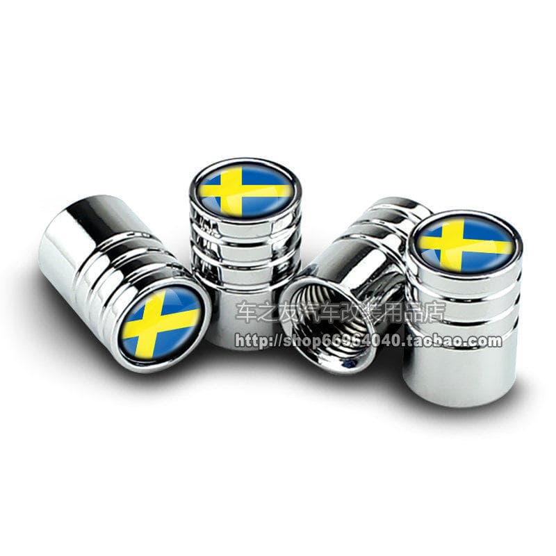 Compatible with Volvo XC40 XC60 V40 V60 S90 XC90 Car Tire Valve Stem Caps Exterior Modification