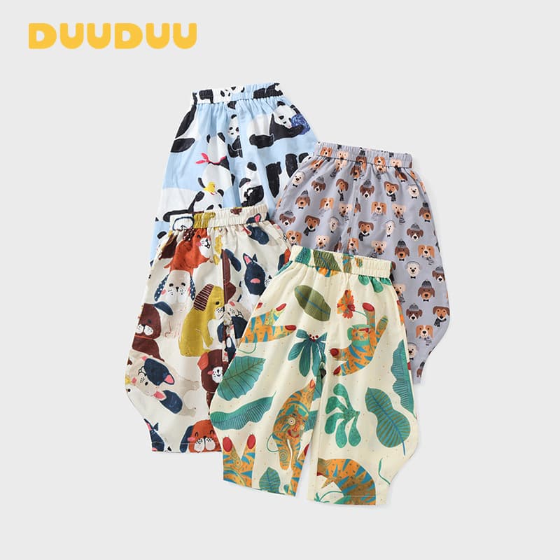 DUUDUU Girls Cooling Pants 2026 Summer Children's Jogger Pants Baby Casual Long Pants Mosquito-Proof Pants