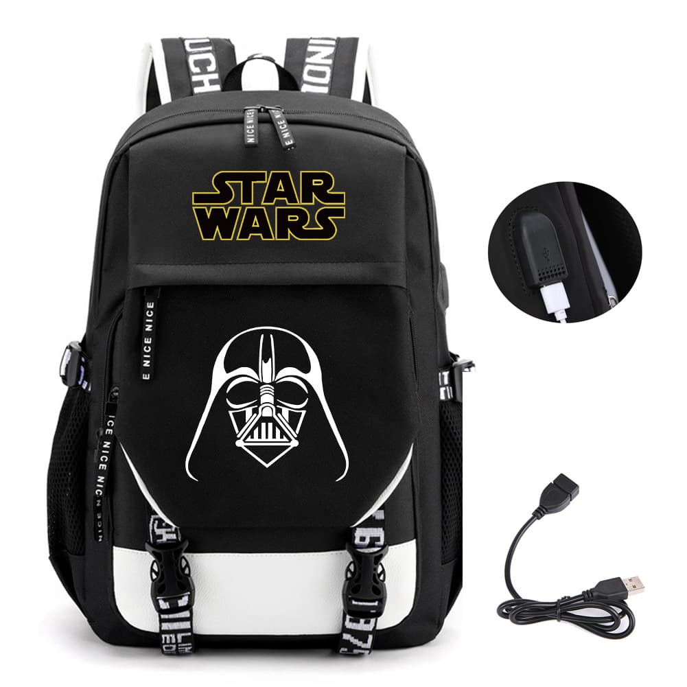 Star Wars peripheral backpack, fashionable Korean version cross-border youth USB backpack campus student school bag
