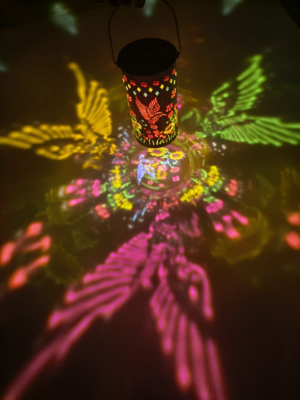 Colorful Sunflower Glow Solar Garden Lantern